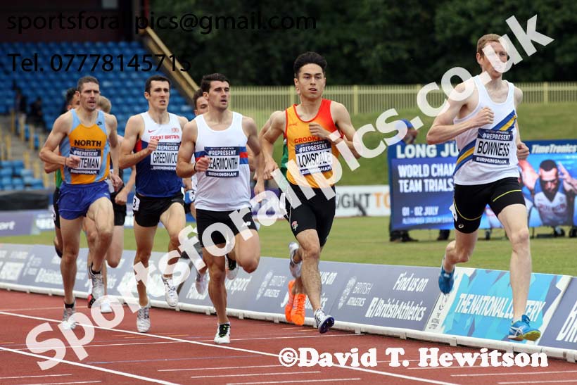 Mens 800 metres, World Championship Team Trials, Alexander Stadium, Birmingham
